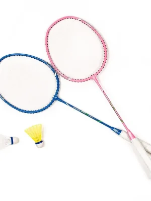 Badmintonový set Acra - 2 Alu rakety + 2 košíčky Levný