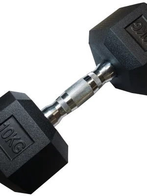 Jednoruční šestihranná HEX činka 10kg pogumovaná Nejprodávanější