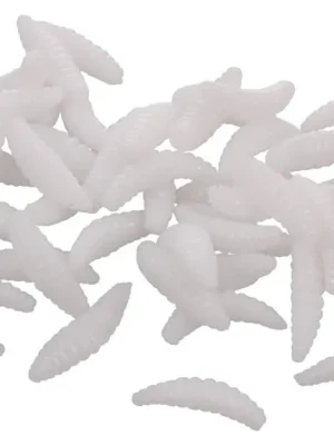 Doprava Zdarma Bait Soft Worms umělí červi 50 ks bílá