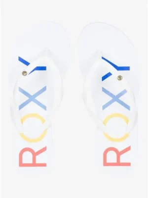 Speciální Cena pantofle ROXY Sandy WHITE/RAINBOW MONOGRAM