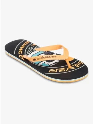 Sleva pantofle QUIKSILVER Molokai Screen Black/Yellow
