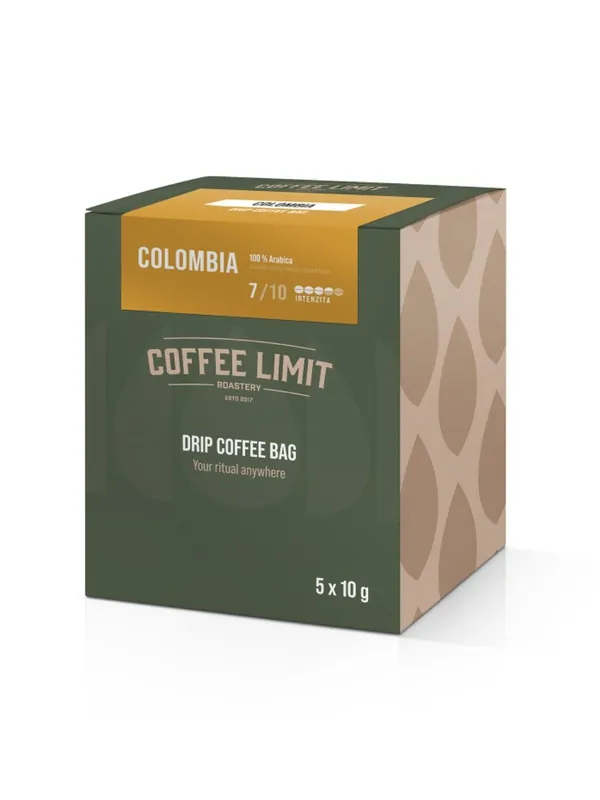 DRIP COFFEE BAG - Colombia Supremo - 5 ks x 10 g Finální Výprodej