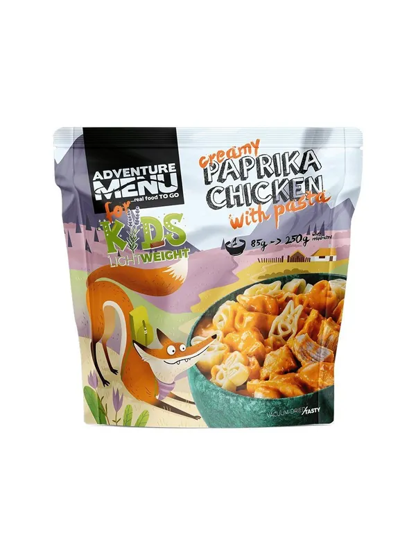 Časově Omezené ADVENTURE MENU Kuře na paprice s těstovinami