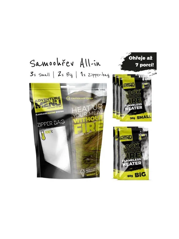 ADVENTURE MENU Samoohřevná kapsle ALL IN (3 x 30 g + 2 x 60 g + zipper) Originální