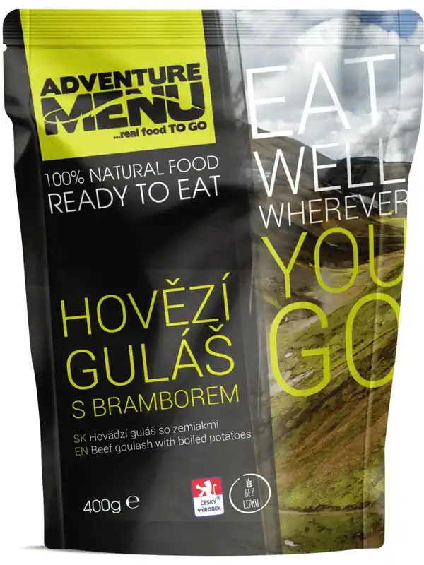 ADVENTURE MENU Hovězí guláš s bramborem Expresní Doručení