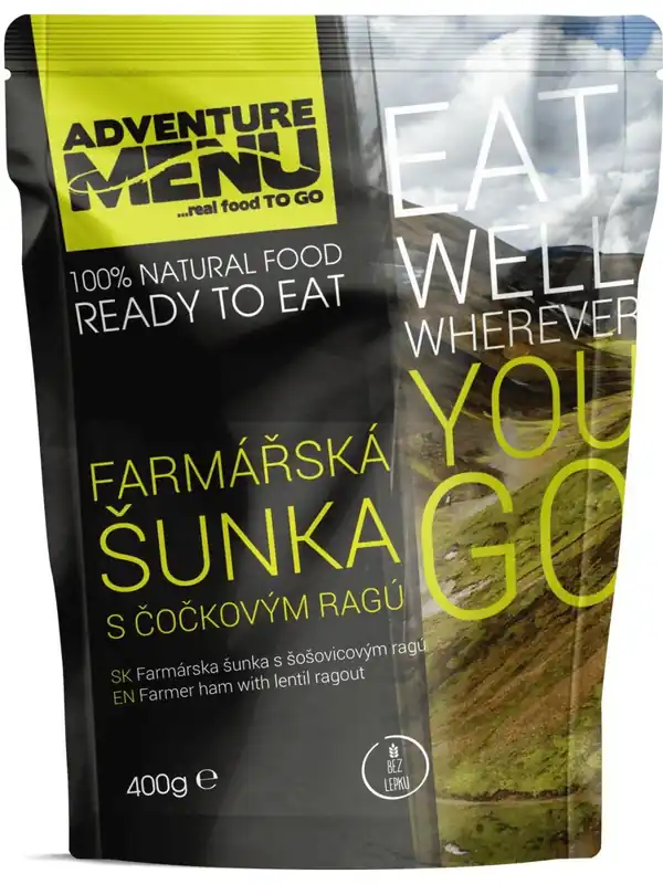 ADVENTURE MENU Farmářská šunka s čočkovým ragú Objednat Nyní
