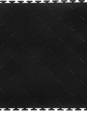 PVC podlaha do garáží, skladů, hal ,tělocvičen ECO - T LOCK - DIAMOND - 498x498x6,5 mm Černá POD03-CR Jen Po Omezenou Doba