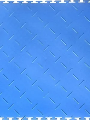 Omezená Nabídka PVC podlaha do garáží, skladů, hal ,tělocvičen ECO - T LOCK - DIAMOND - 498x498x6,5 mm Modrá POD03-MO