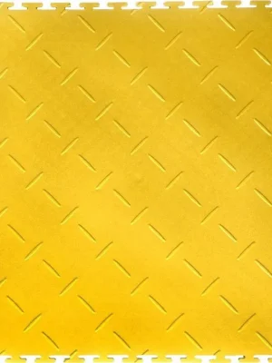 Nízká Cena PVC podlaha do garáží, skladů, hal ,tělocvičen ECO - T LOCK - DIAMOND - 498x498x6,5 mm Žlutá POD03-ZL