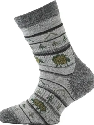 Značkový Lasting dětské merino ponožky TJL šedé