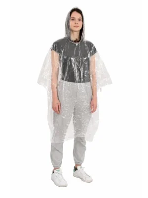 Autentický Pláštěnka do deště Poncho transparent