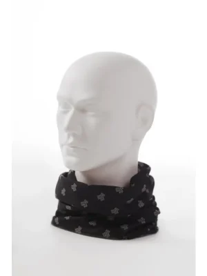 Multifunkční nákrčník černý šedý vzor Poslední Šance