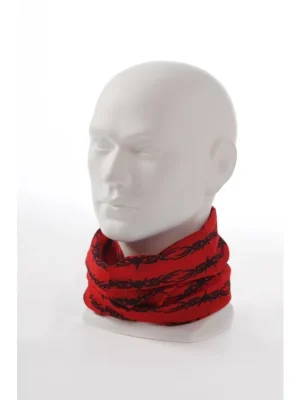 Akce Multifunkční nákrčník červený vzor