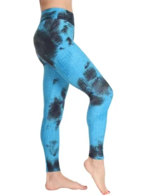 Yoga Color sportovní legíny modrá Doprava Zdarma