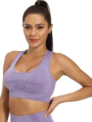 Yoga Rate podprsenka na cvičení fialová Nakupujte Hned