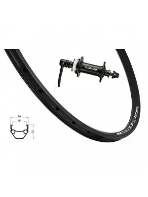 26" přední zapletené kolo Remerx Dragon 719/náboj Shimano RM35 36děr černý Speciální Cena