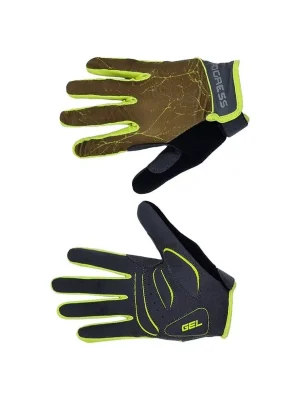 Dokud Zásoby Vydrží Unisex cyklistické rukavice PROGRESS Armagedon Gloves olivová/limetka